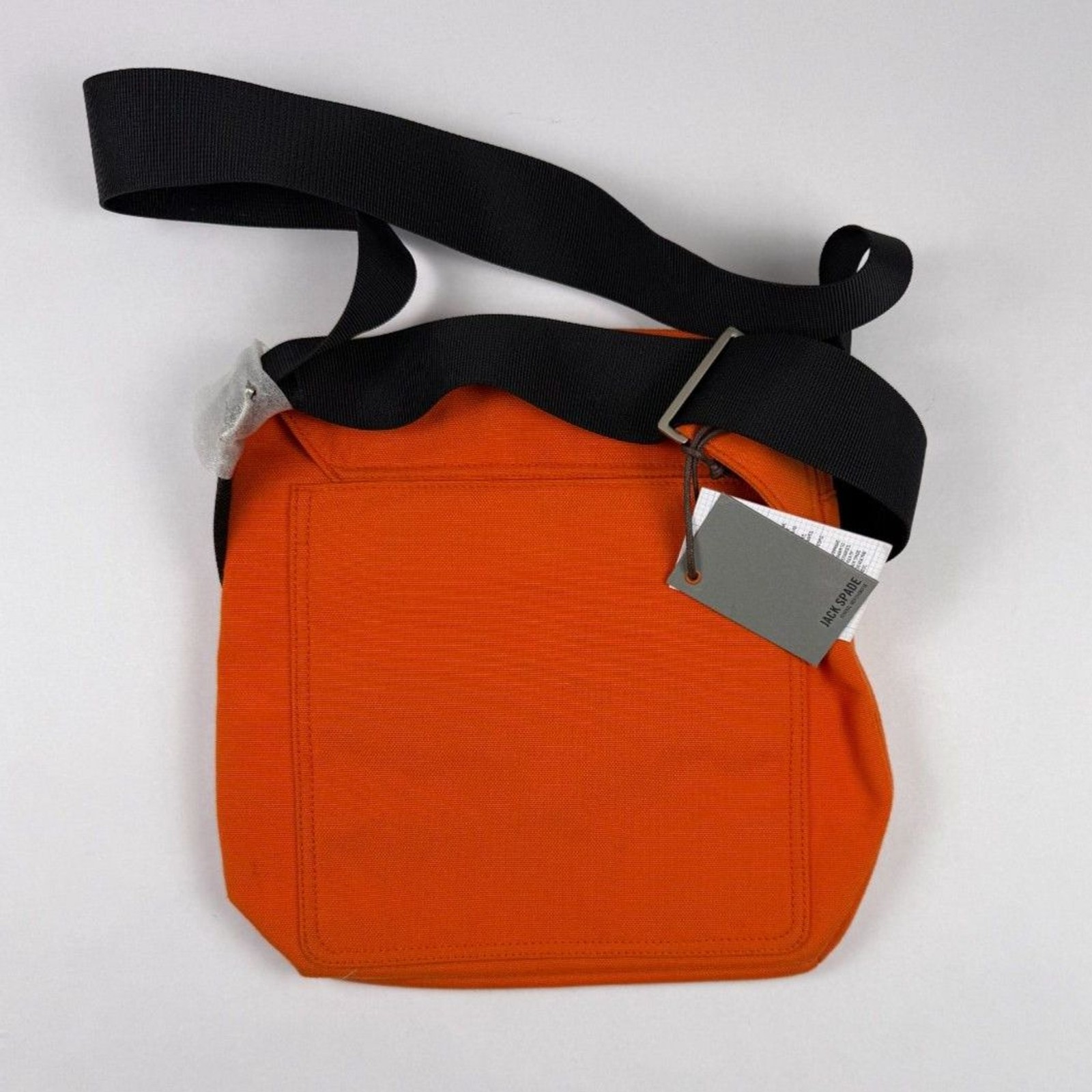 JACK SPADE Nylon Canvas Port Case Orange Messenger Crossbody Bag Men NWT