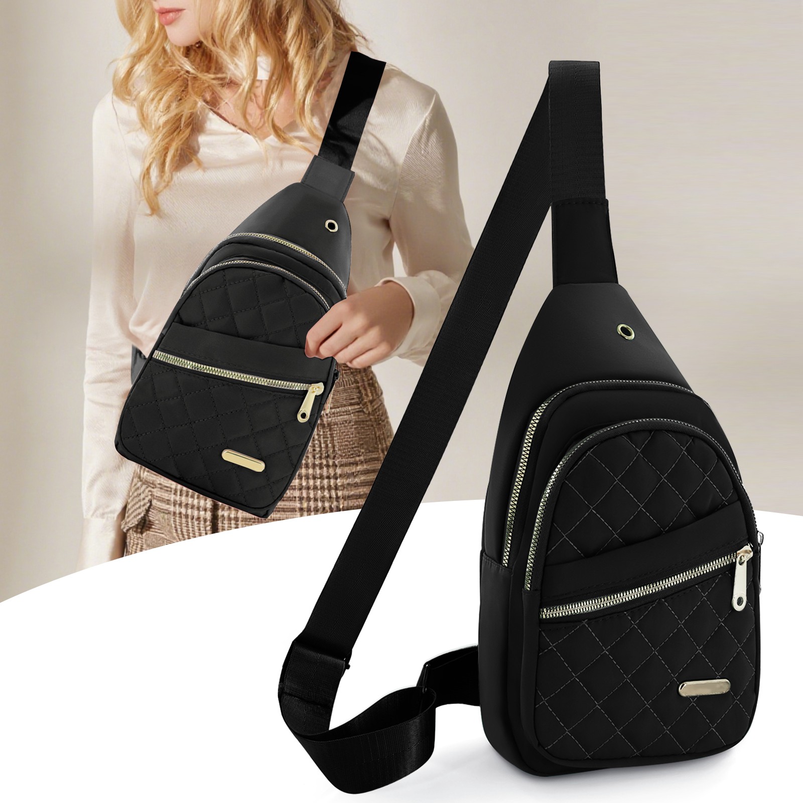 Small Sling Backpack Crossbody Sling Bag for Women, Chest Bag Daypack Fanny Pack