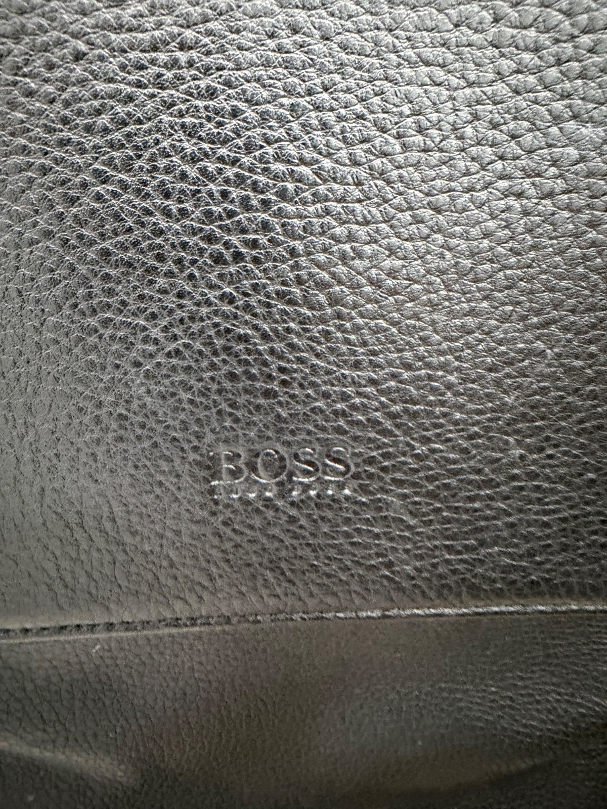 Genuine HUGO BOSS leather messenger bag