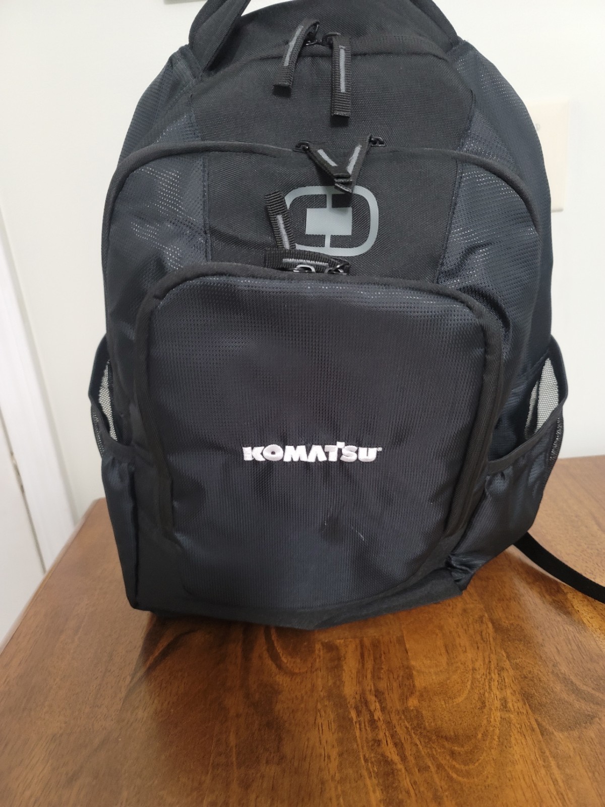 OGIO Komatsu Black Medium Backpack Zip Closure Padded Back Outer Pockets