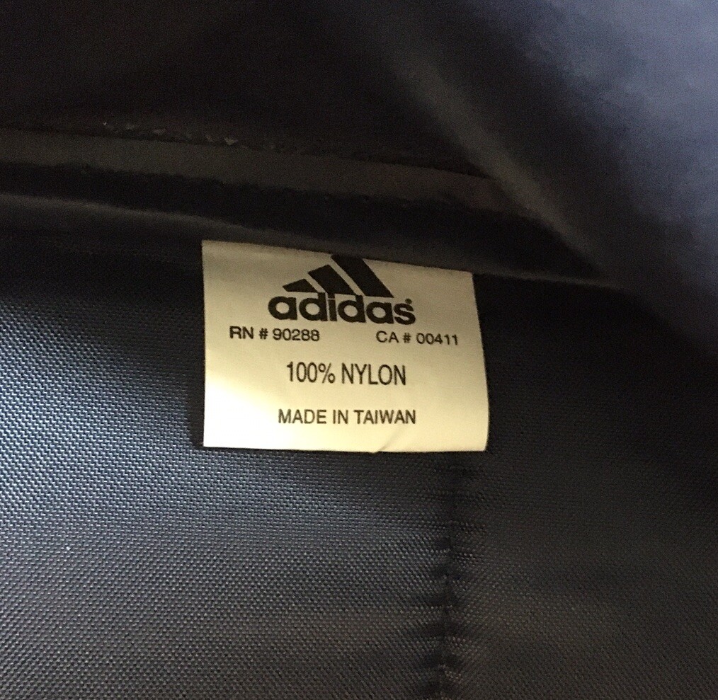 ADIDAS Backpack Bag Blue and White EUC Made In Taiwan