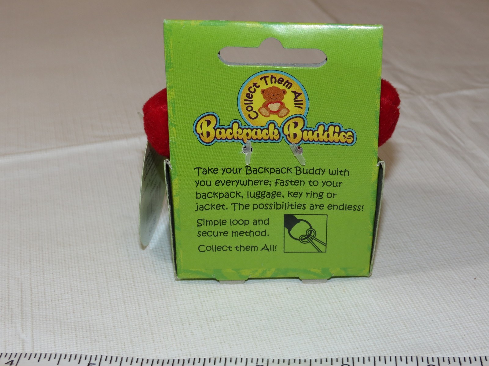 Backpack Buddies Red Heart BPBASST for Backpack luggage keyring or jacket