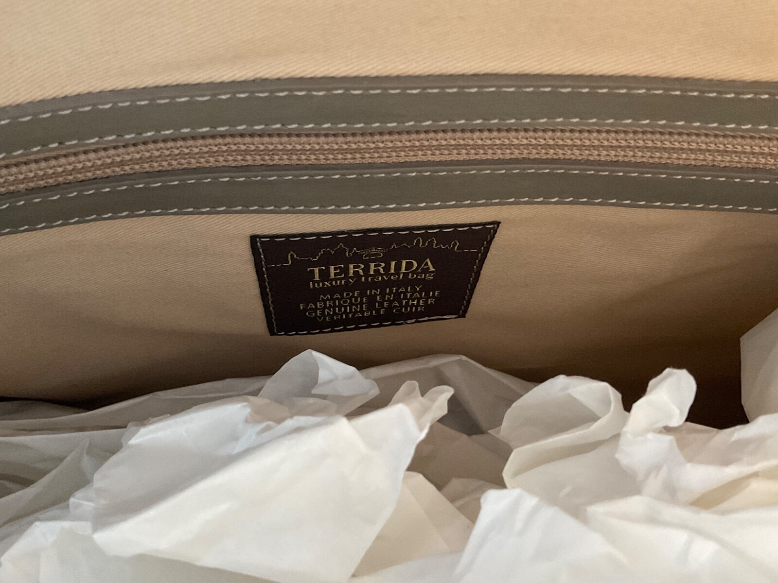 Terrida Tangaroa~Travel/Duffle Bag~ ITALIAN LEATHER~ART.LE 1641~MADE ITALY~NWT