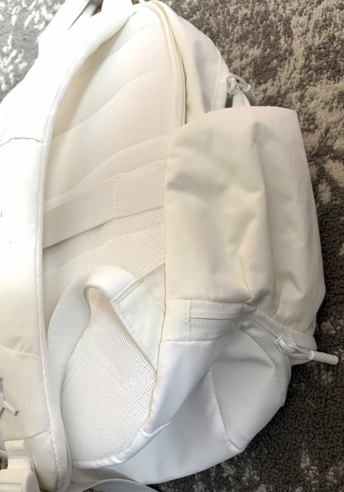 NIKE NEW! Jordan Alpha Backpack 28L Sail /cream/white, 15in Laptop, Shoe Garage