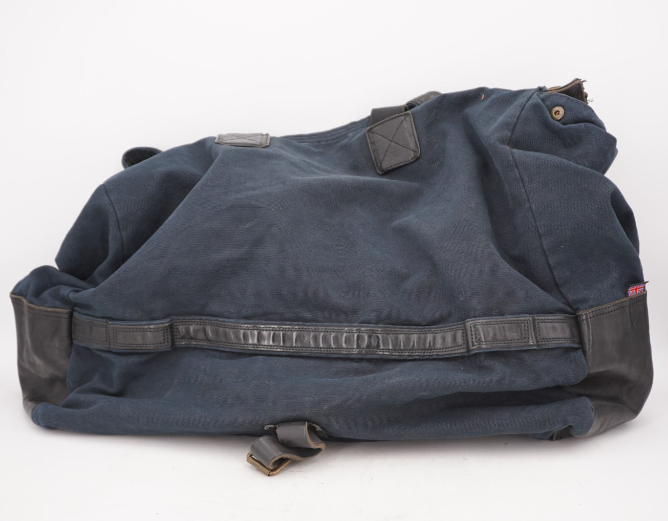 MINT | $845 BELSTAFF OVERNIGHT CANVAS LEATHER SATCHEL MALENOTTI NAVY CARRYALL