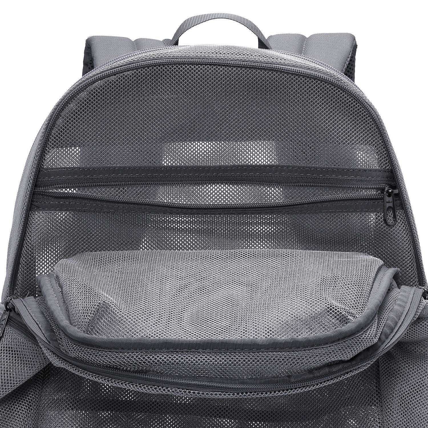 Nike Brasilia Mesh Training Backpack Gray Gym School Sports Bag BA6050-026 NWT