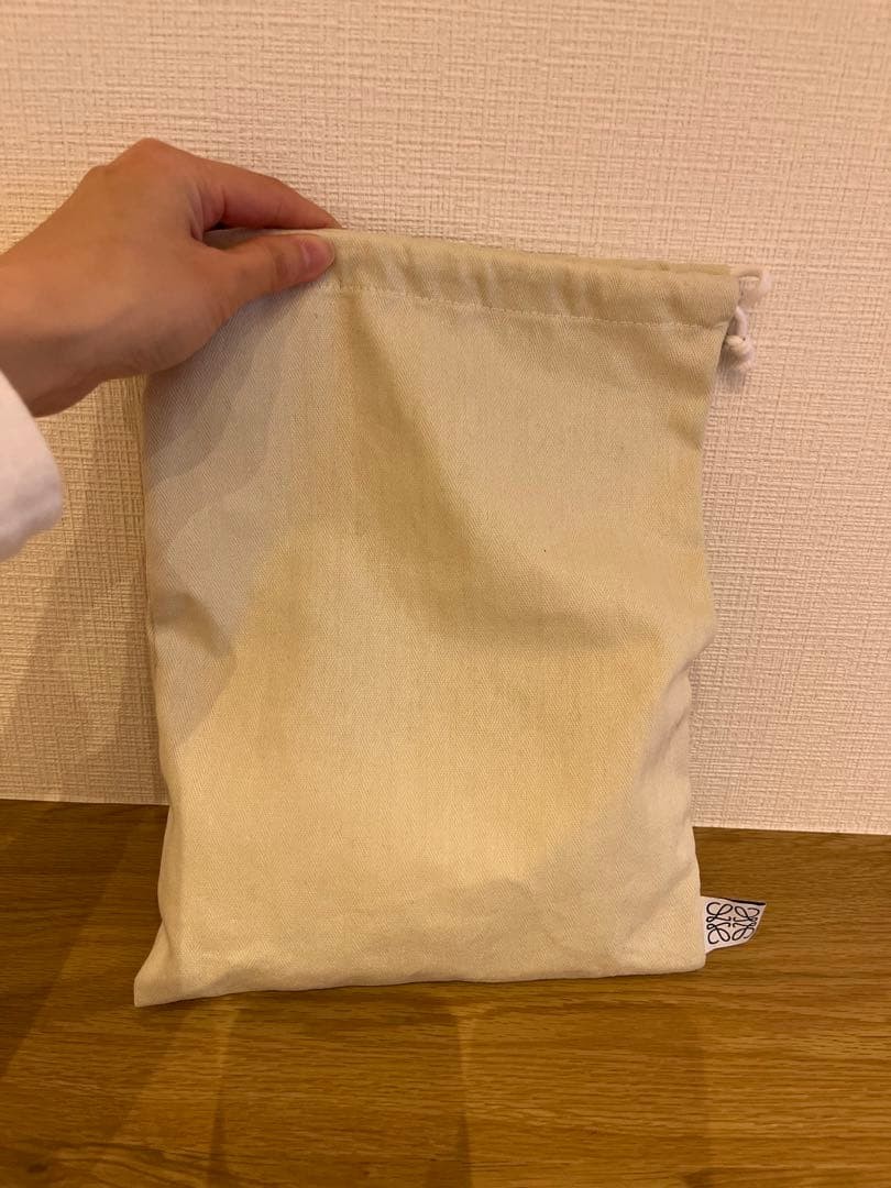 Loewe Gate Pocket Pochette Shoulder Bag Beige Ivory w/dustbag Card 8x18cm