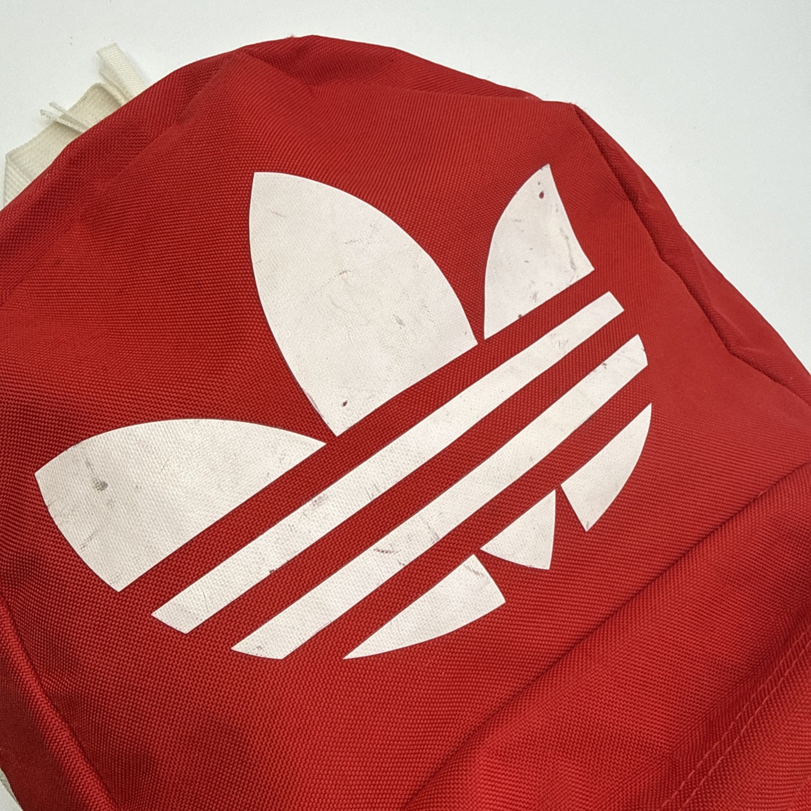 adidas Trefoil Logo Backpack School Book Bag Gym Equipment Pack Red Medium Size