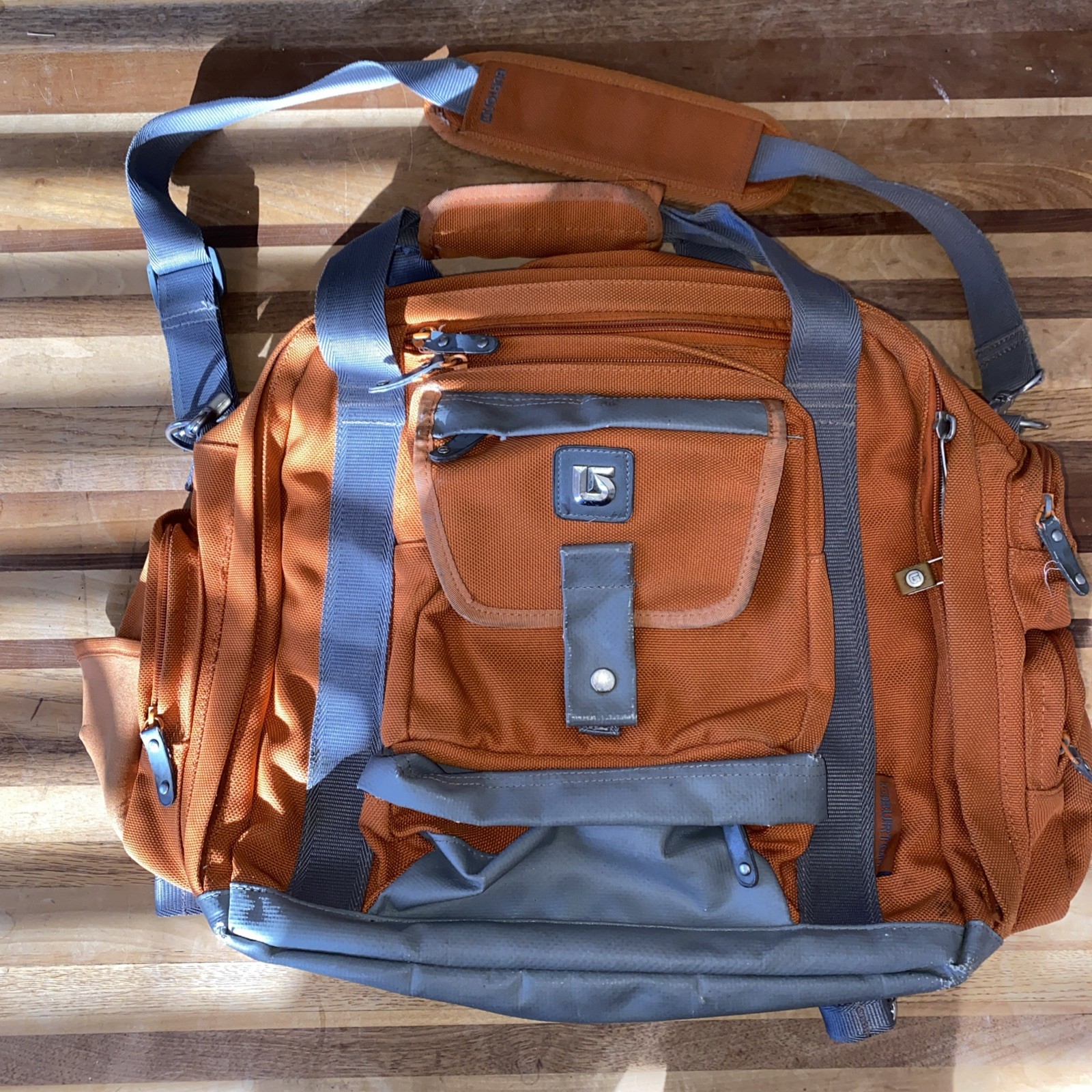 Burton Snowboards Dj Shoulder Bag Backpack RARE Vintage Orange