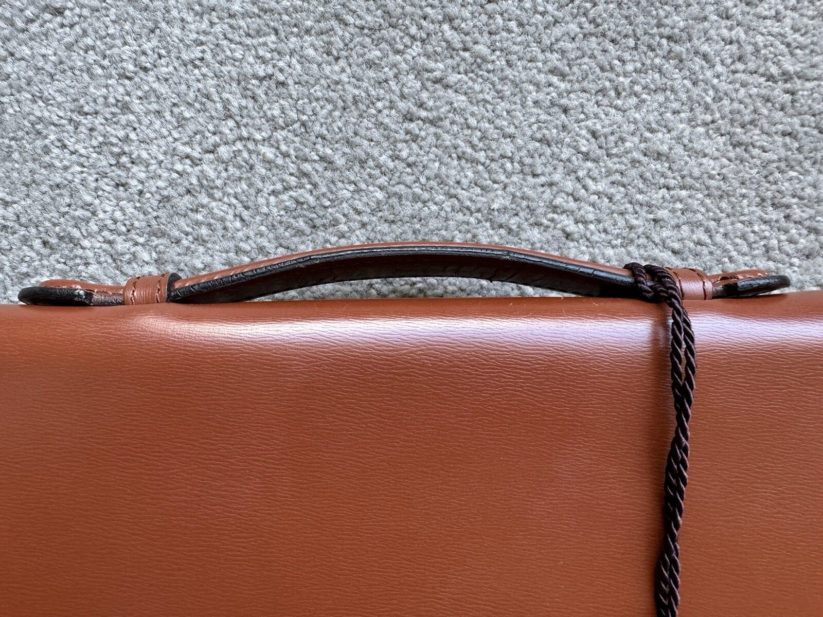 LOEWE Brown Leather Briefcase Document Laptop Bag with Lock & Key Spain