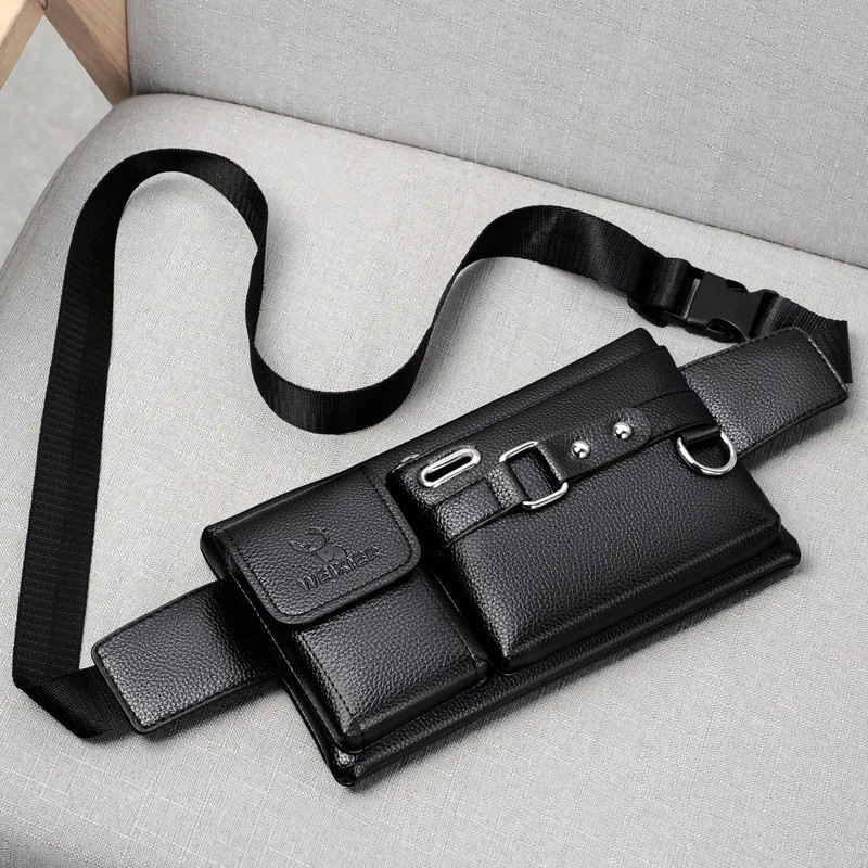 Men Shoulder Bag Pu Leather Business Messenger Bag for Man New
