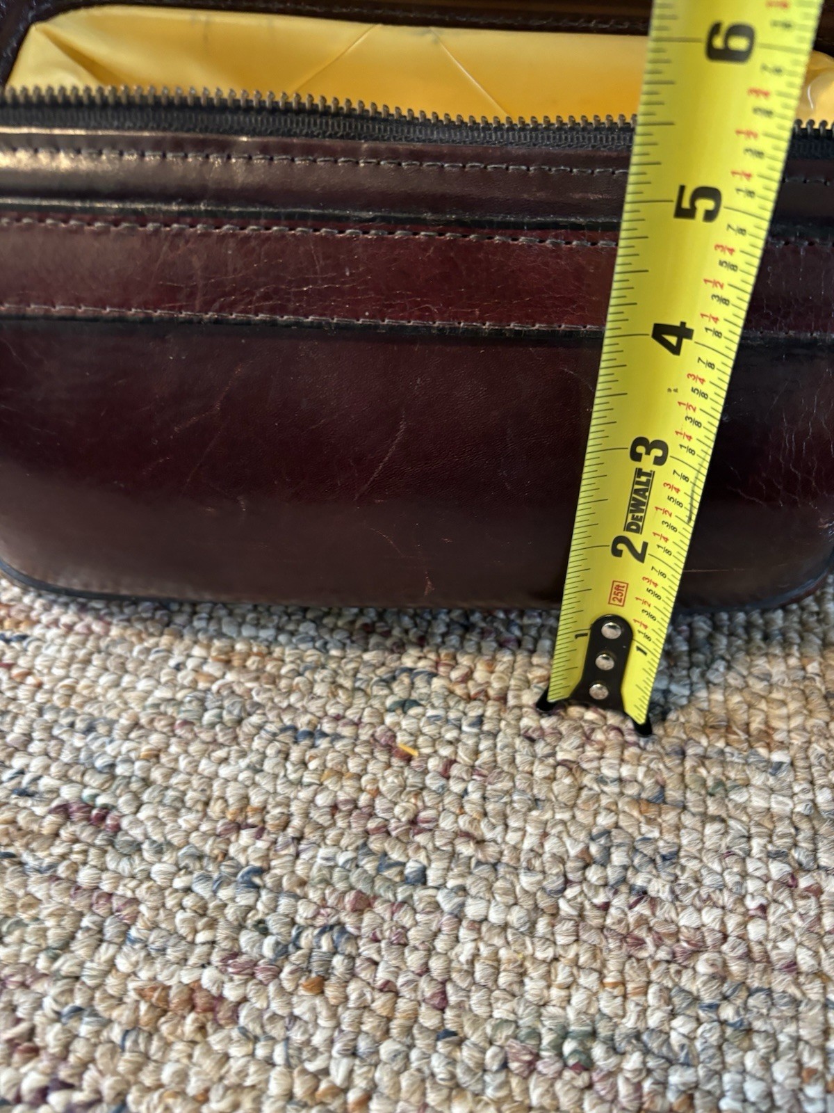 Vintage Bosca UtiliKit Bag Brown Leather Toiletry Travel Kit 10” Men’s Zippered
