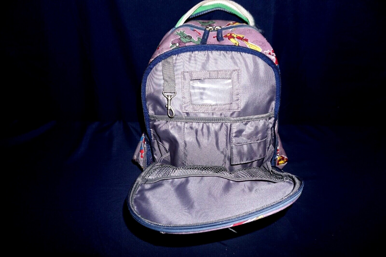 MARVEL SUPER HEROES SCHOOL BACKPACK IRON MAN HULK THOR CAPTAIN AMERICA GREY 16″