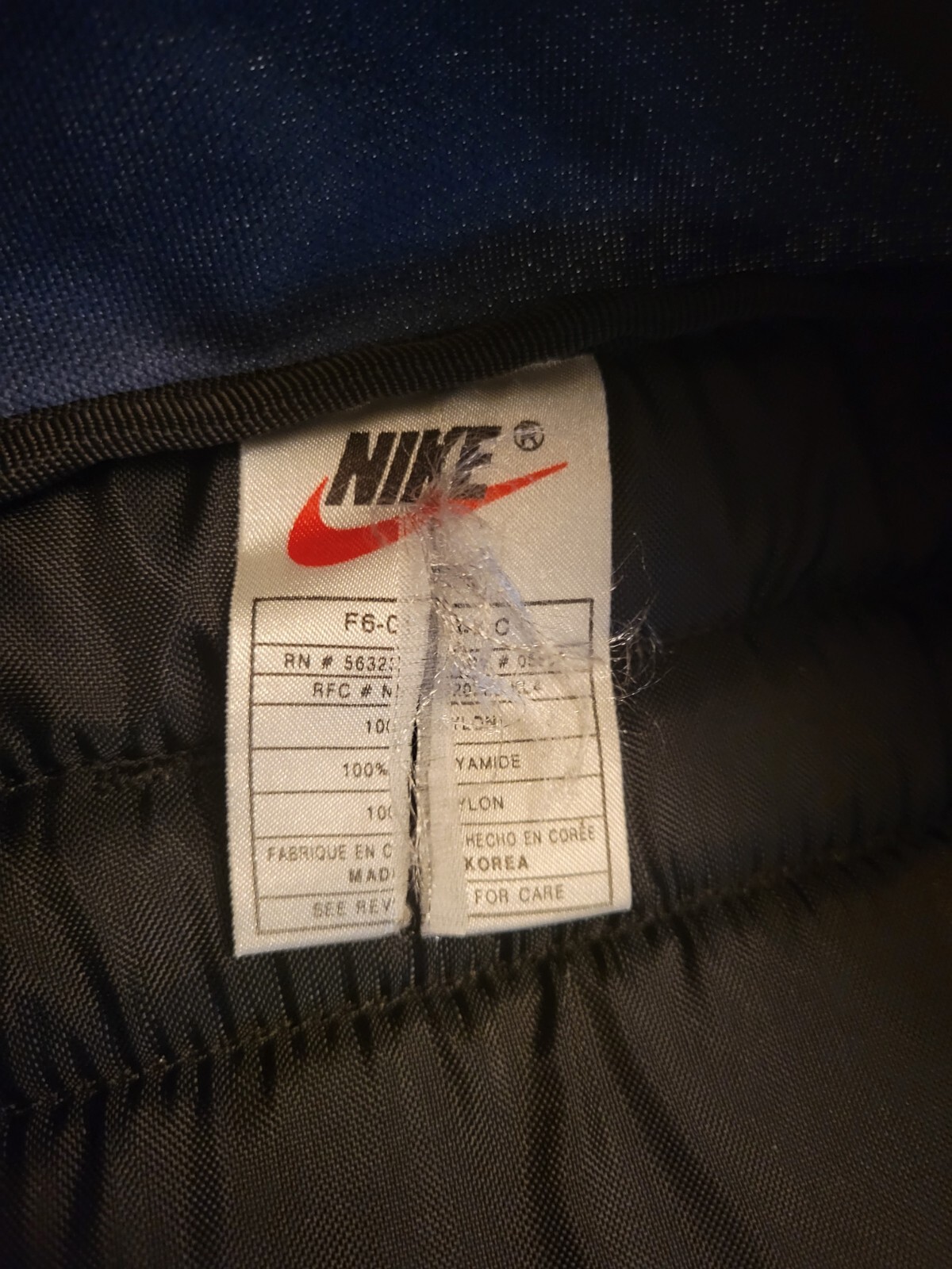 Vintage Nike Backpack Suede Bottom Padded Strap Blue Excellent Condition