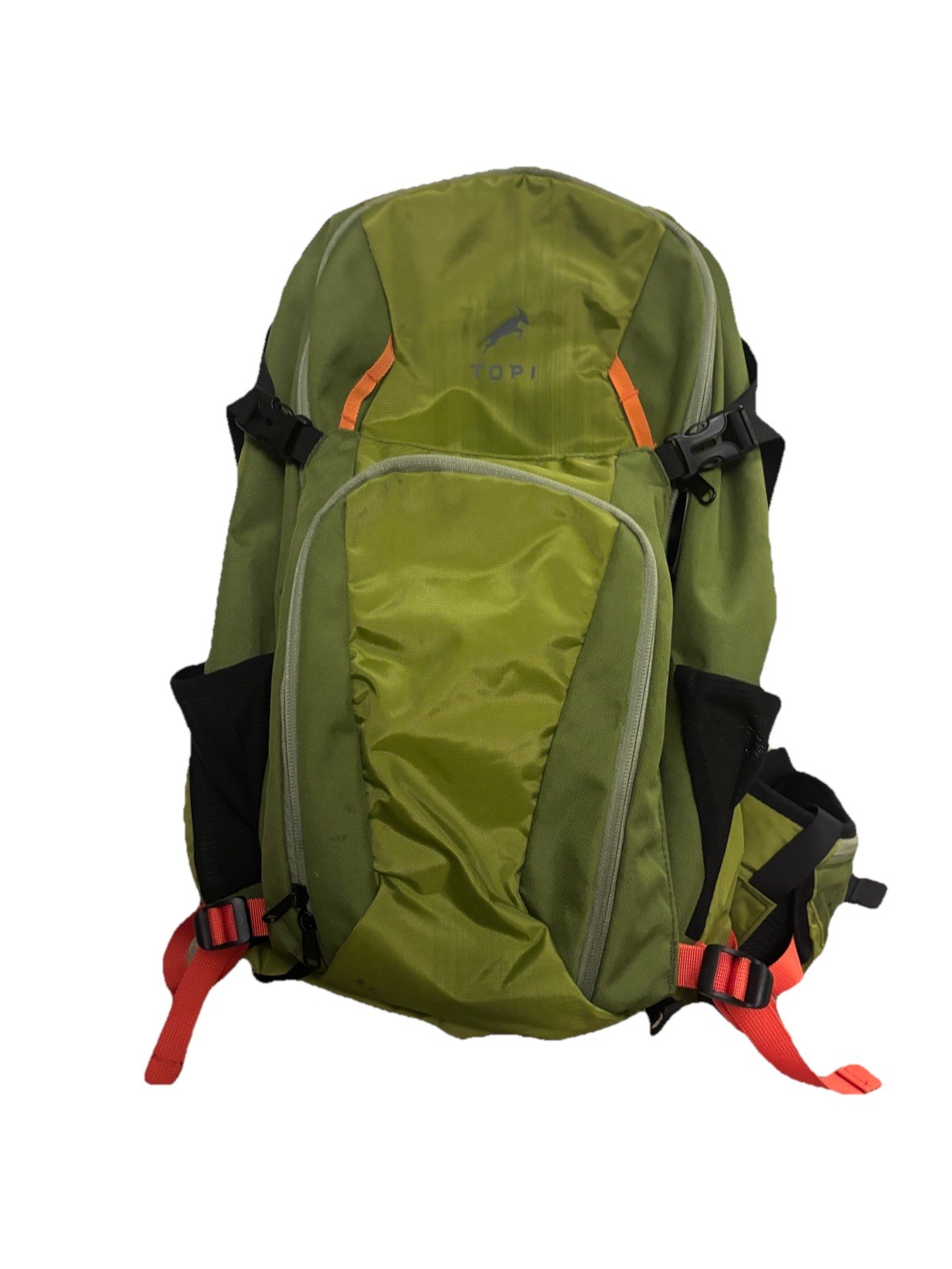 TOPI Outdoor Adventure Green Multi-Compartment Rugged Hiking Backpack Bag