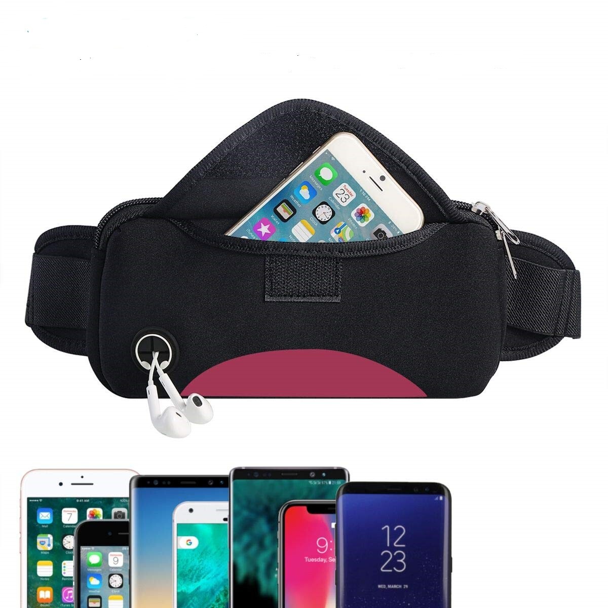 Adjustable Running Belt Waist Pack – Water-Resistant Sports Fanny Pack, Unisex