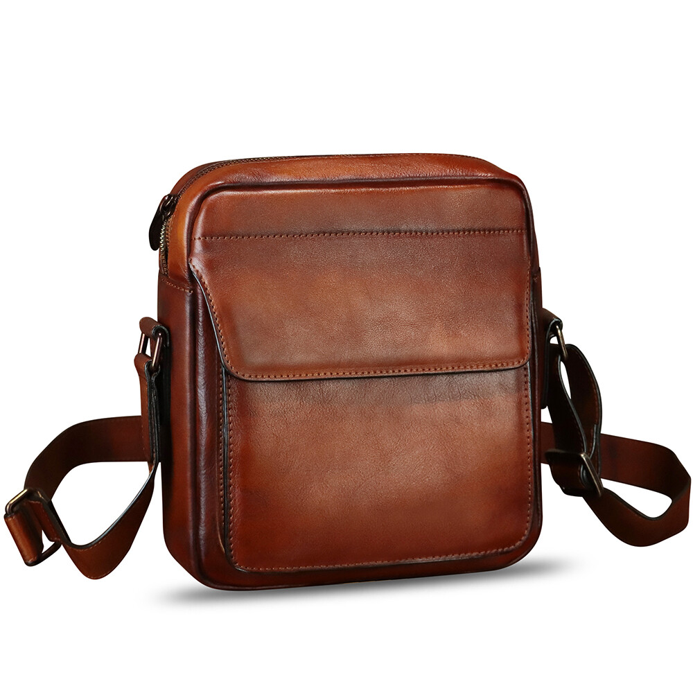 Genuine Leather Purses for Men Vintage Messenger Bag Crossbody Shoulder Bag