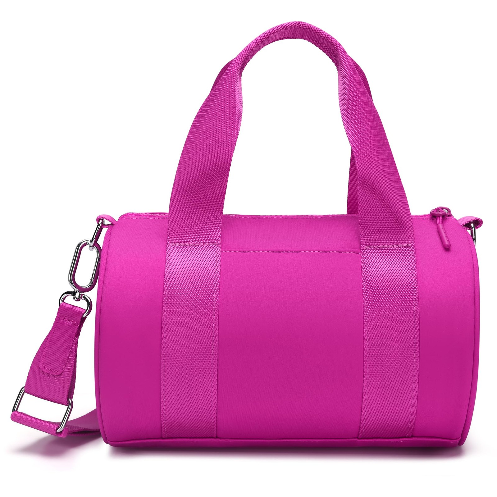 Rose Red Womens Mini Gym Barrel Purse Crossbody Travel Duffel Bag Handbag