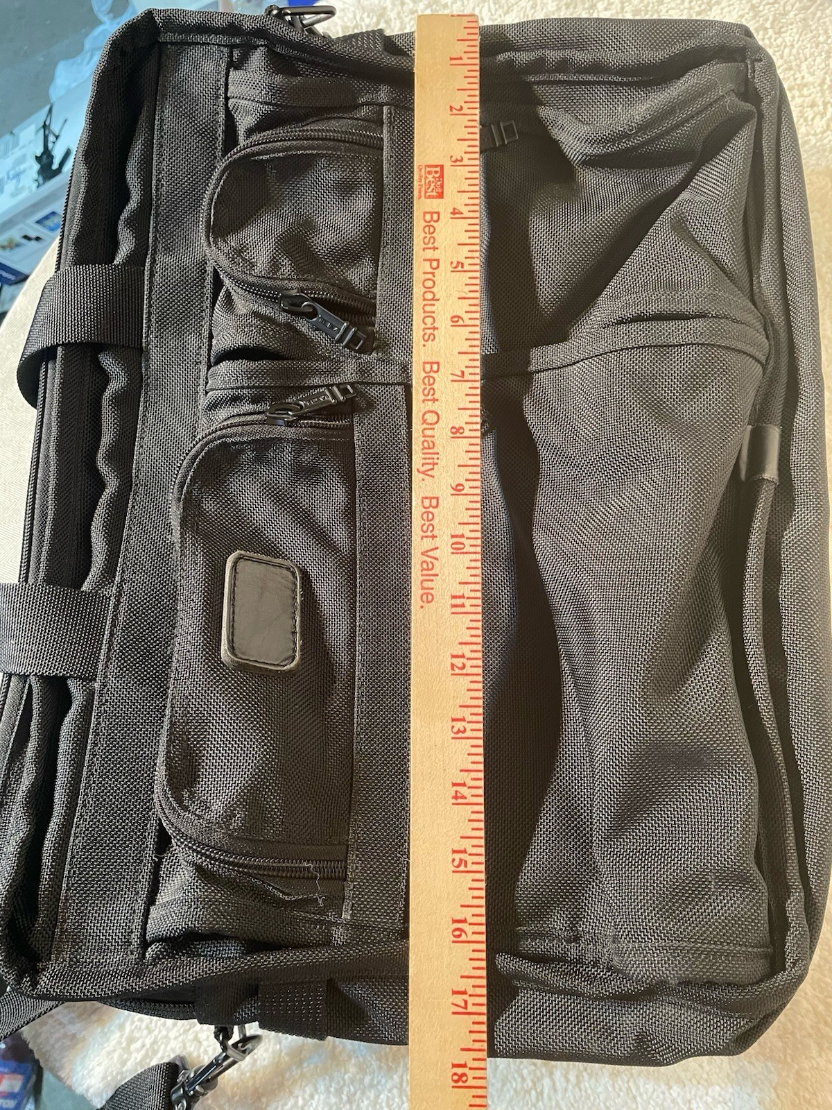 Tumi 18″ Expandable Laptop Briefcase 2621D3 Black Balistic Nylon Nice Condition