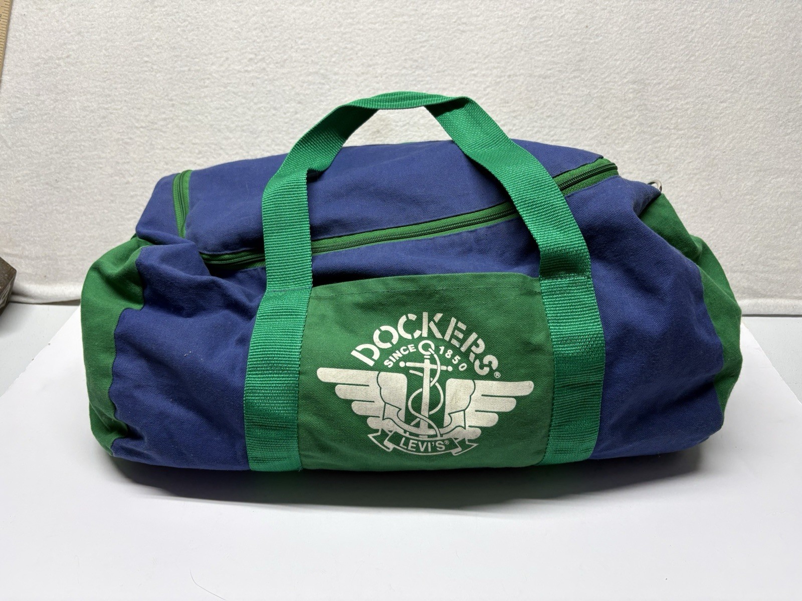 VTG Dockers x Levi’s Duffle Bag 90s Utility Travel Tote Carry On Gym Acrylic