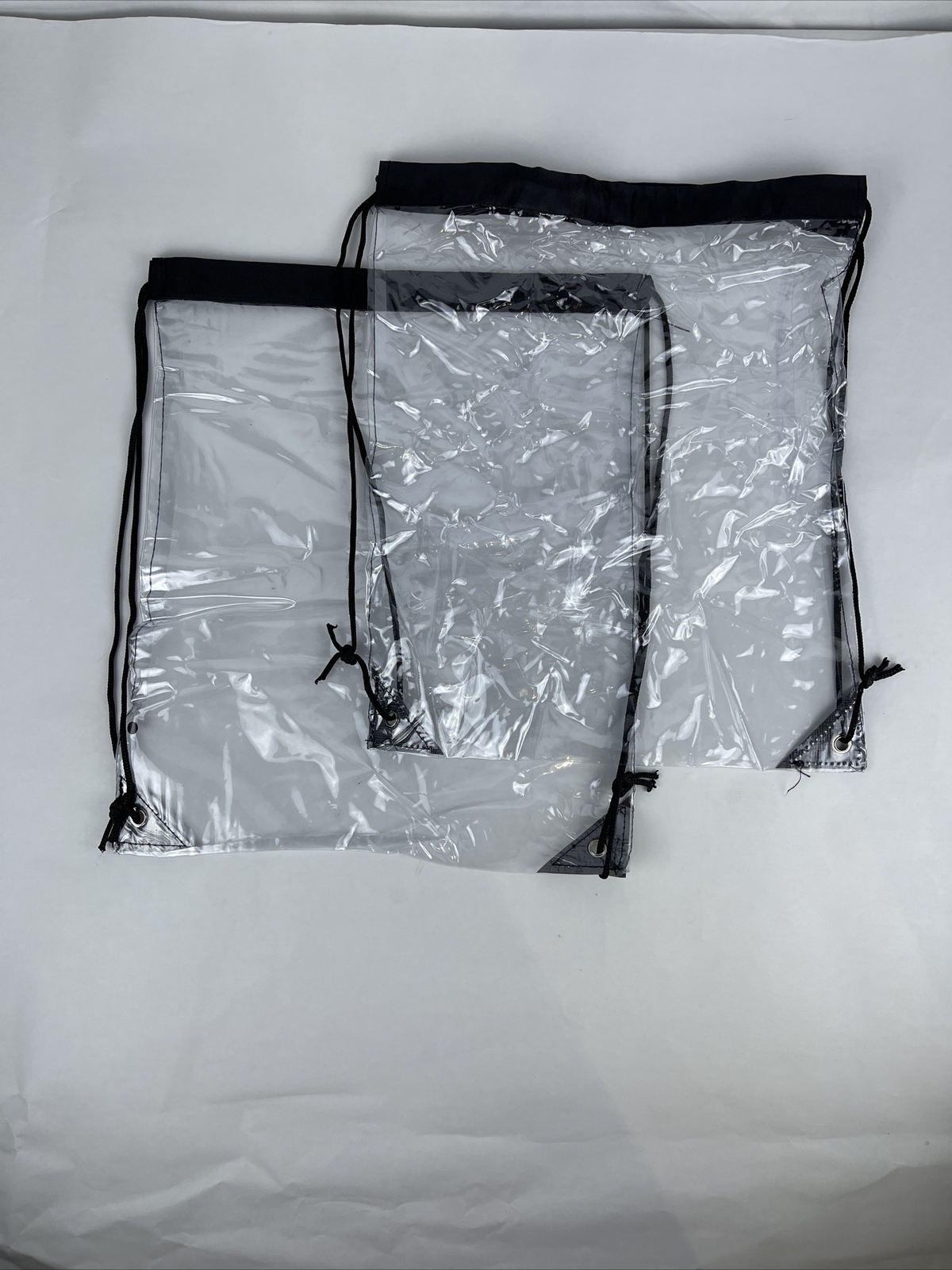 2 pack Clear Cinch Backpack Drawstring Bag Concert Sports Stadium Event