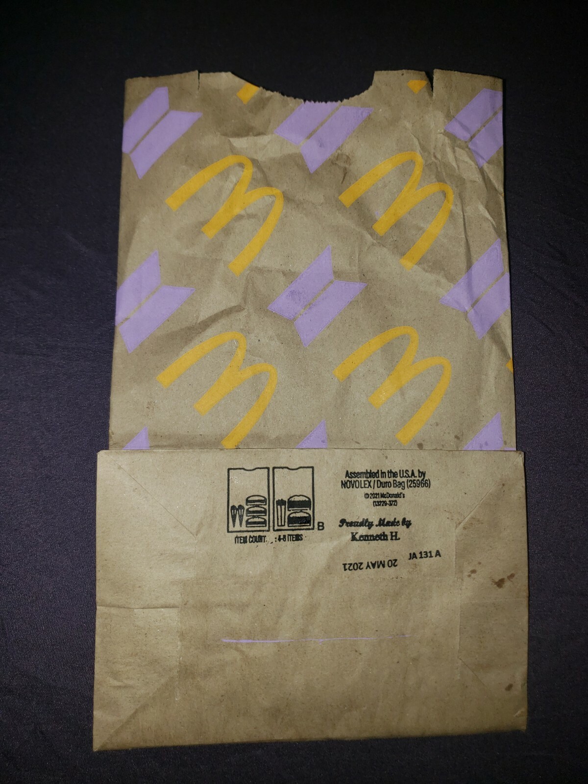 Used Authentic BTS Meal Bag