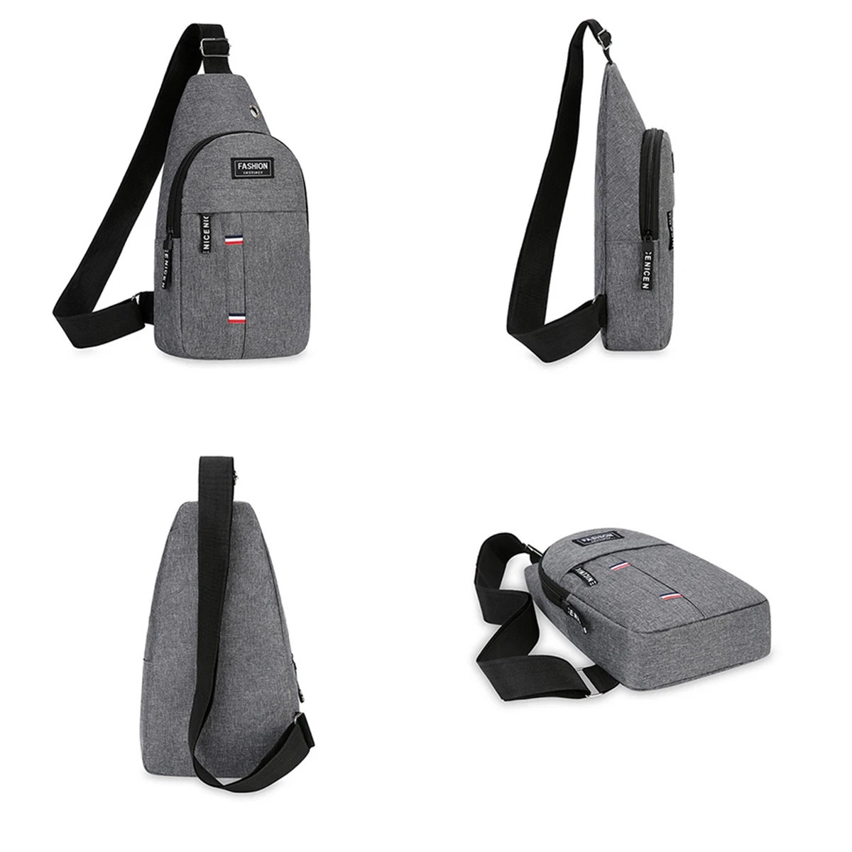 Men’s Canvas Crossbody Sling Bag Shoulder Backpack Casual Travel Chest Pack US
