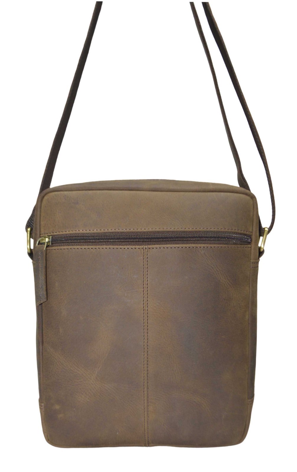 Quality Full Grain Hunter Leather Shoulder / Crossbody Bag.