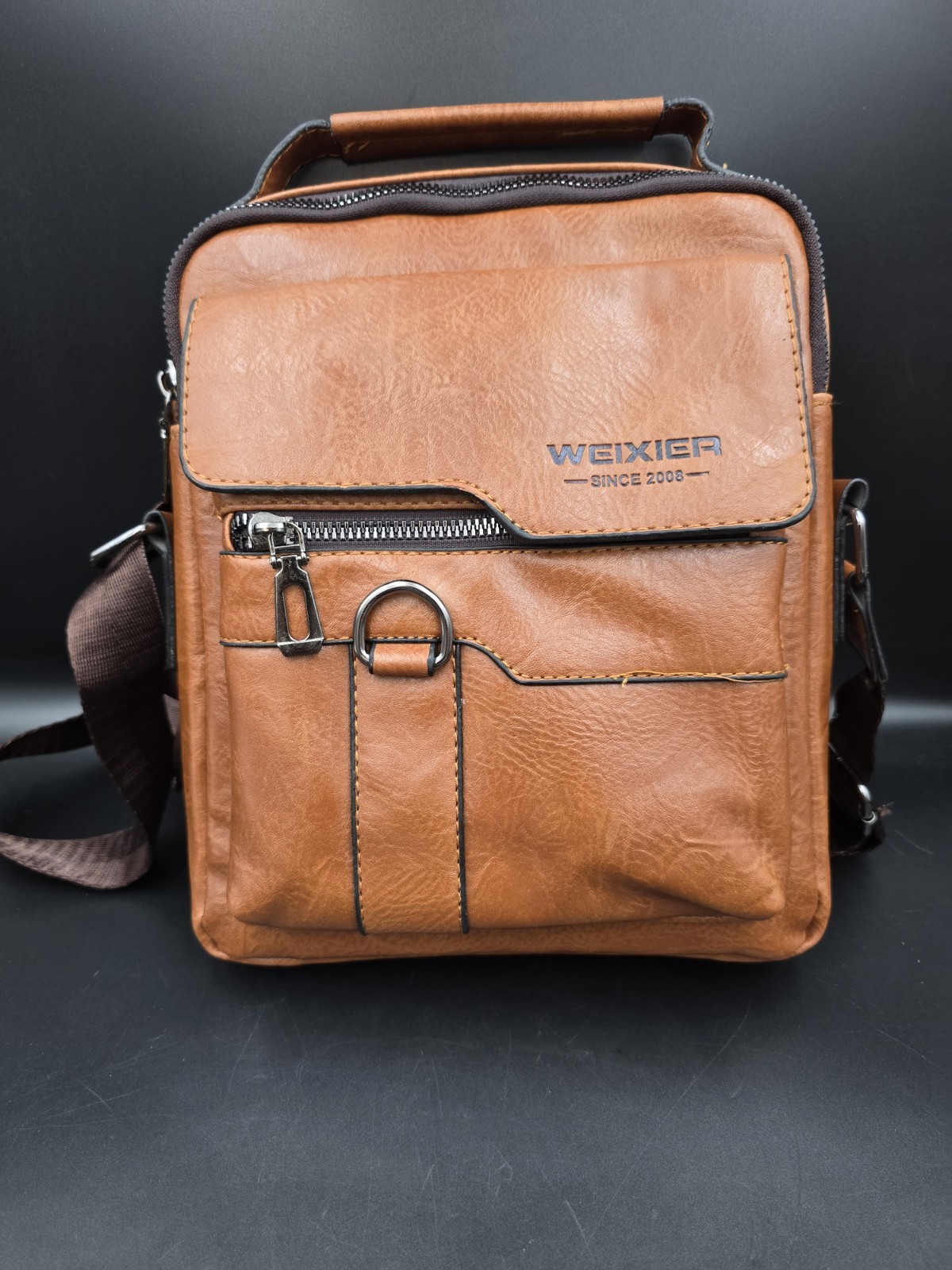 Men’s Bag pu Leather Business Shoulder Messenger Handbag Outdoor Sport Bag