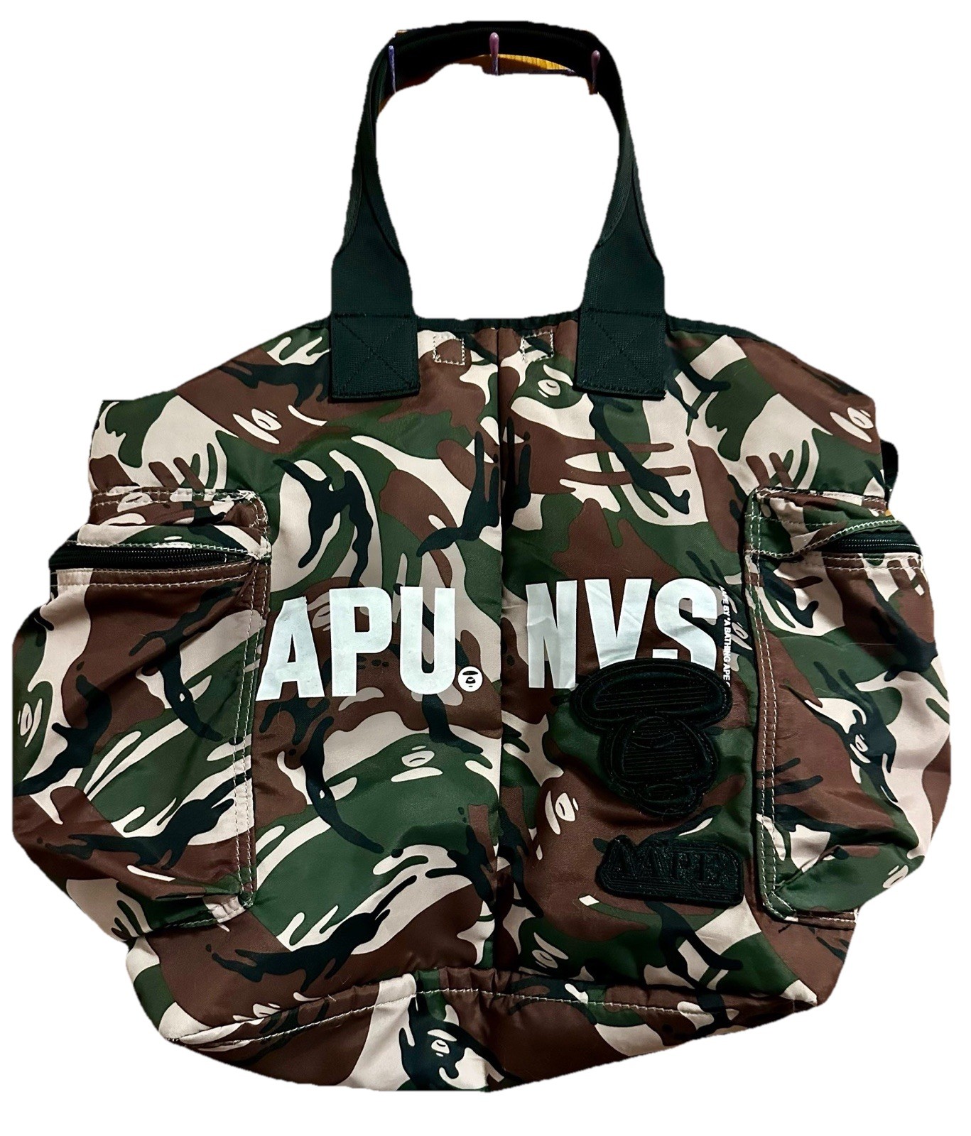 AAPE x HEAD PORTER Green Camo Tote Shoulder Bag Japan Limited A Bathing Ape