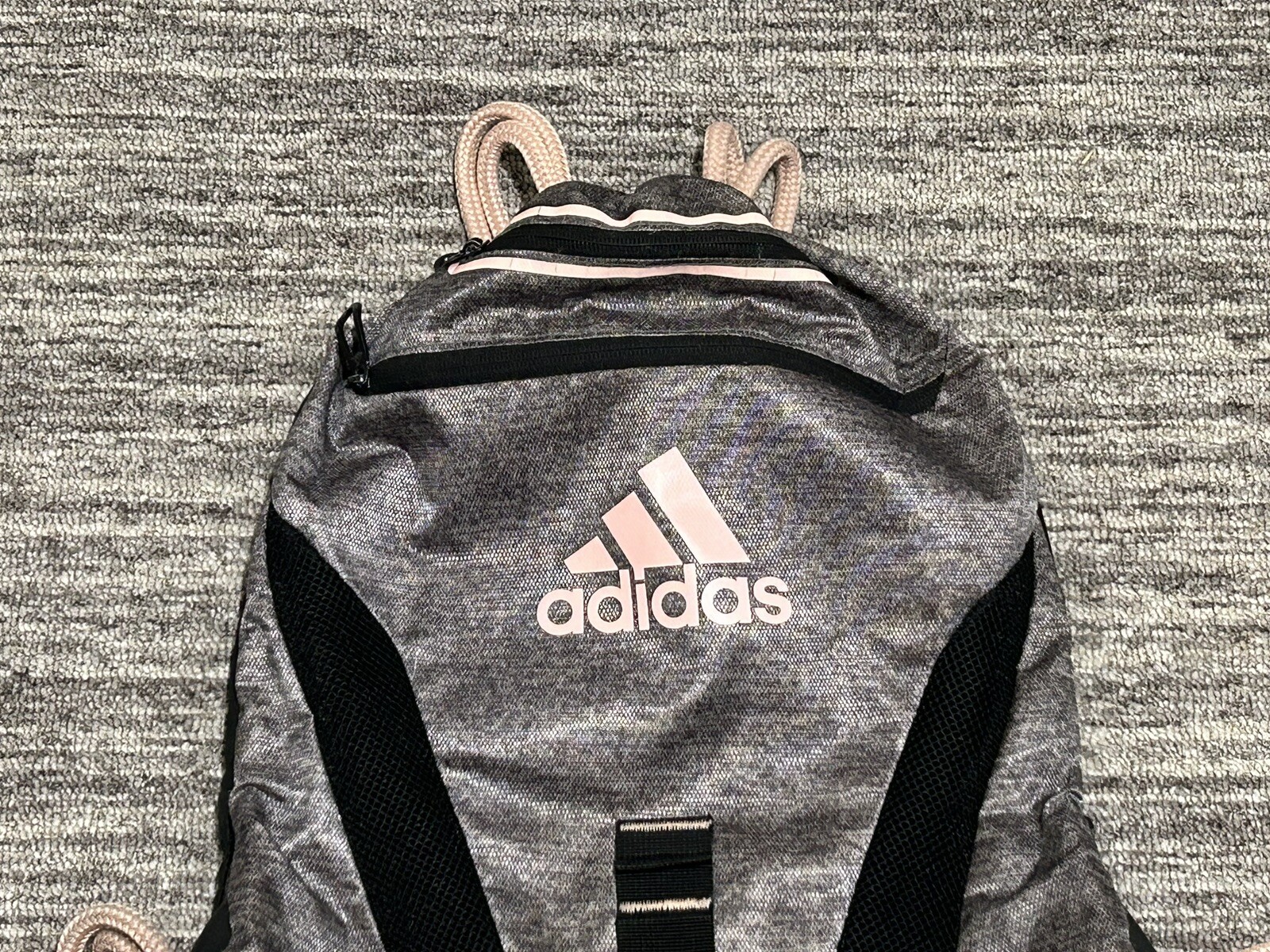 Adidas Alliance Sackpack Sling Backpack School College Sport Alliance Pink Gray
