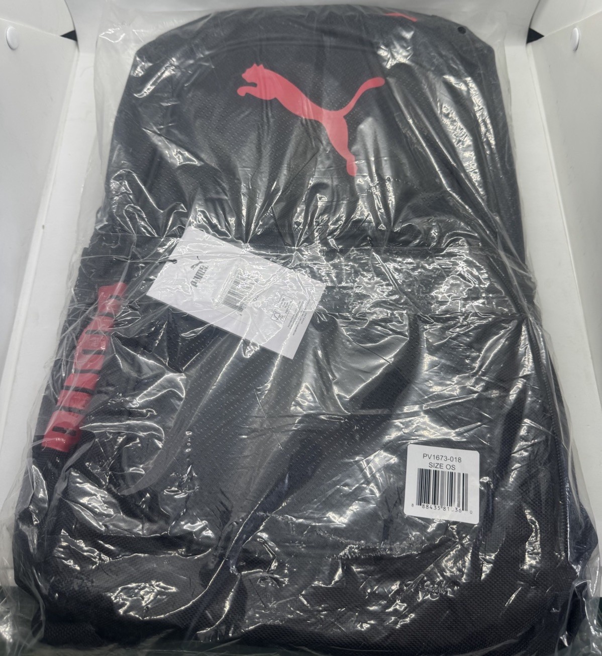 PUMA Contender 3.0 Backpack Black Red Athletic School Travel Book Bag – NWT