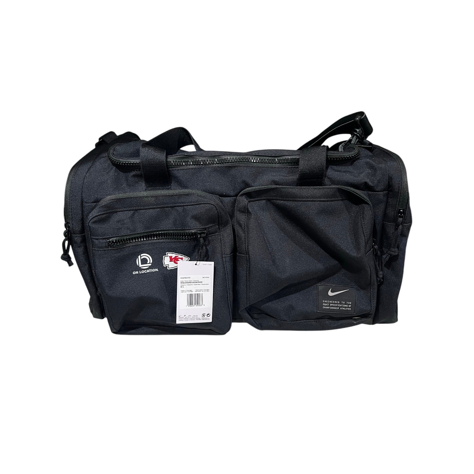 Nike Kansas City Chiefs Super Bowl LVII Duffel Bag On Location 51L NWT