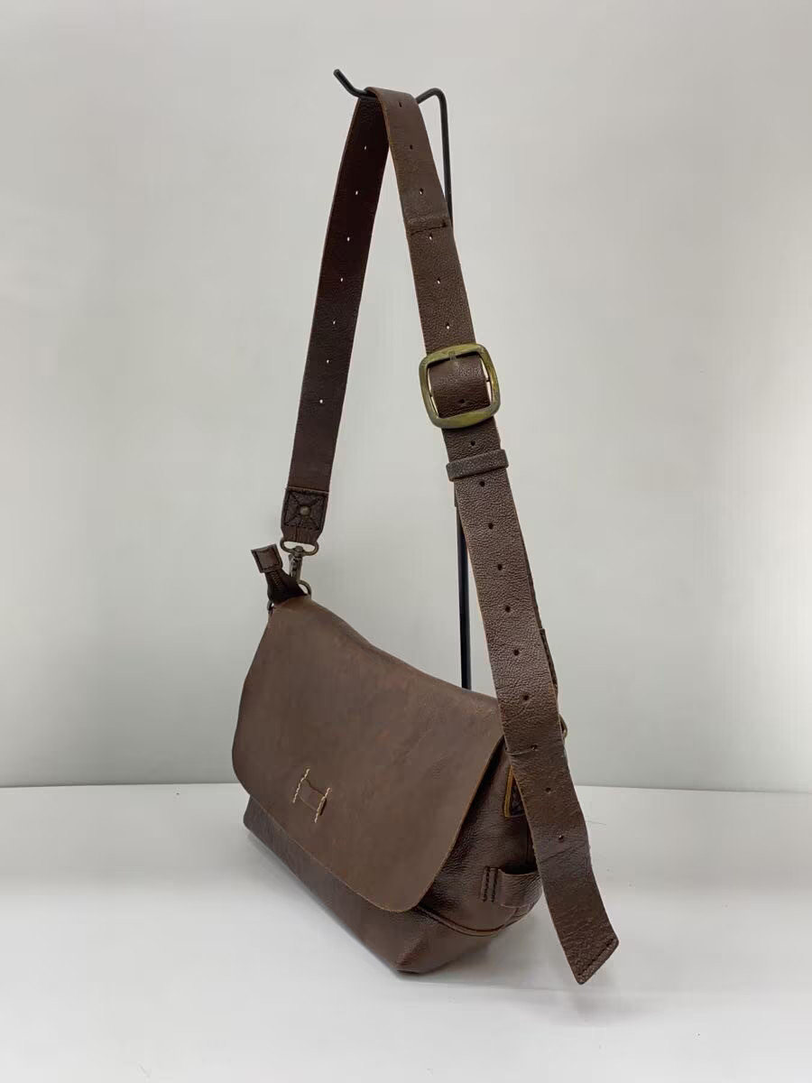 UNITED ARROWS green label relaxing leather shoulder bag in brown