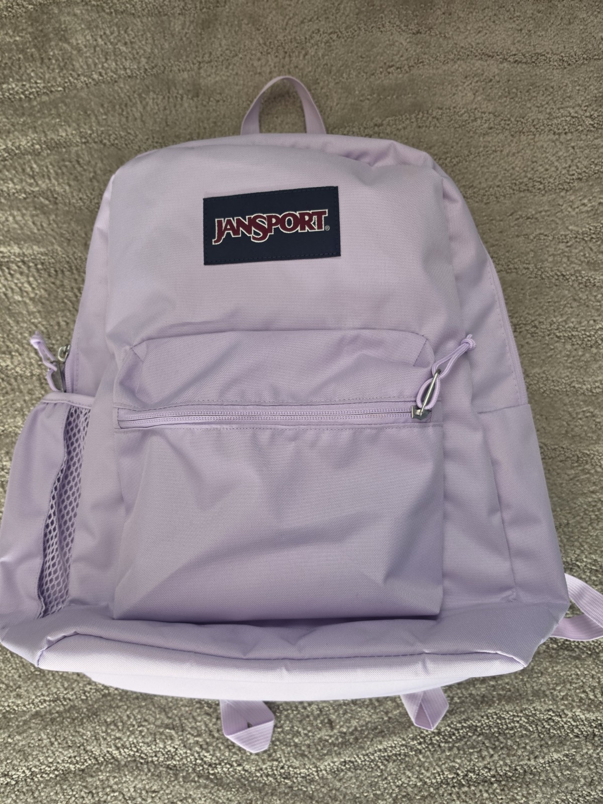 JanSport Cross Town Plus 17″ Backpack- Lilac with Laptop Sleeve & bottle holder