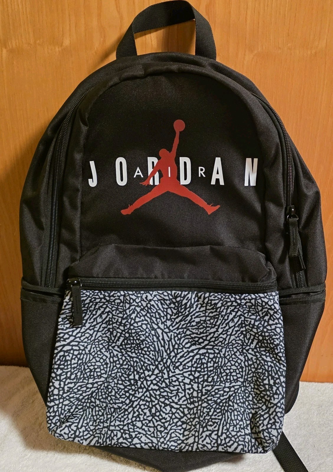 Nike Air Jordan Jumpman Backpack Black 18” Laptop Large Elephant Print EUC