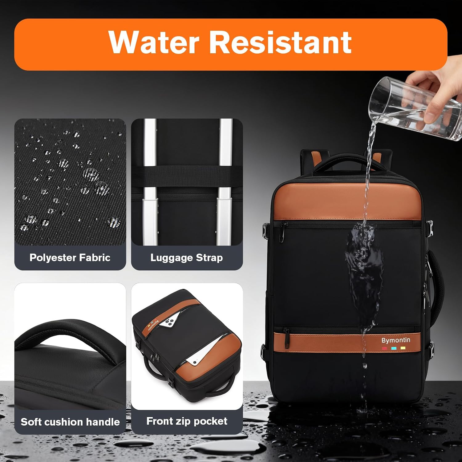 Travel Laptop Backpack, Carry On Backpack for Work & Business Trips, 180° Openin