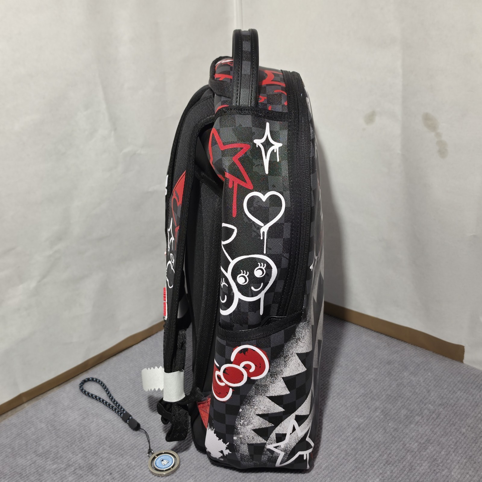 🔥 Sprayground Hello Kitty FRESH PAINT Backpack New Black Bookbag School Bag