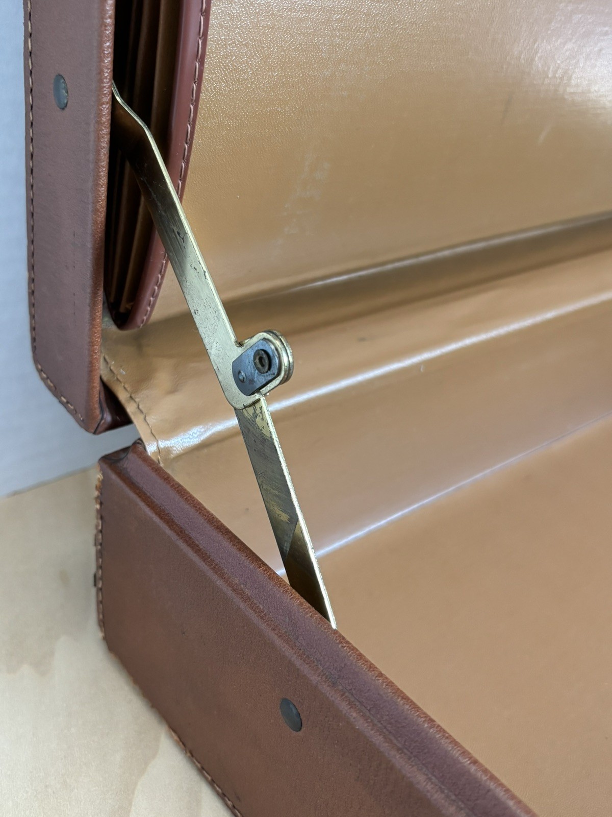 Cheney Vintage Attaché Briefcase, Hard Sided, Very Sturdy, File Holder Inside