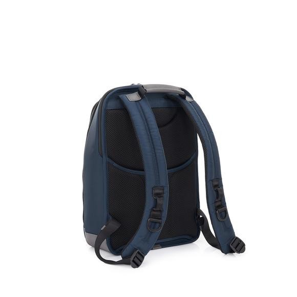 NEW TUMI Alpha 3 Slim Backpack Navy Blue White Business Travel Laptop Bag