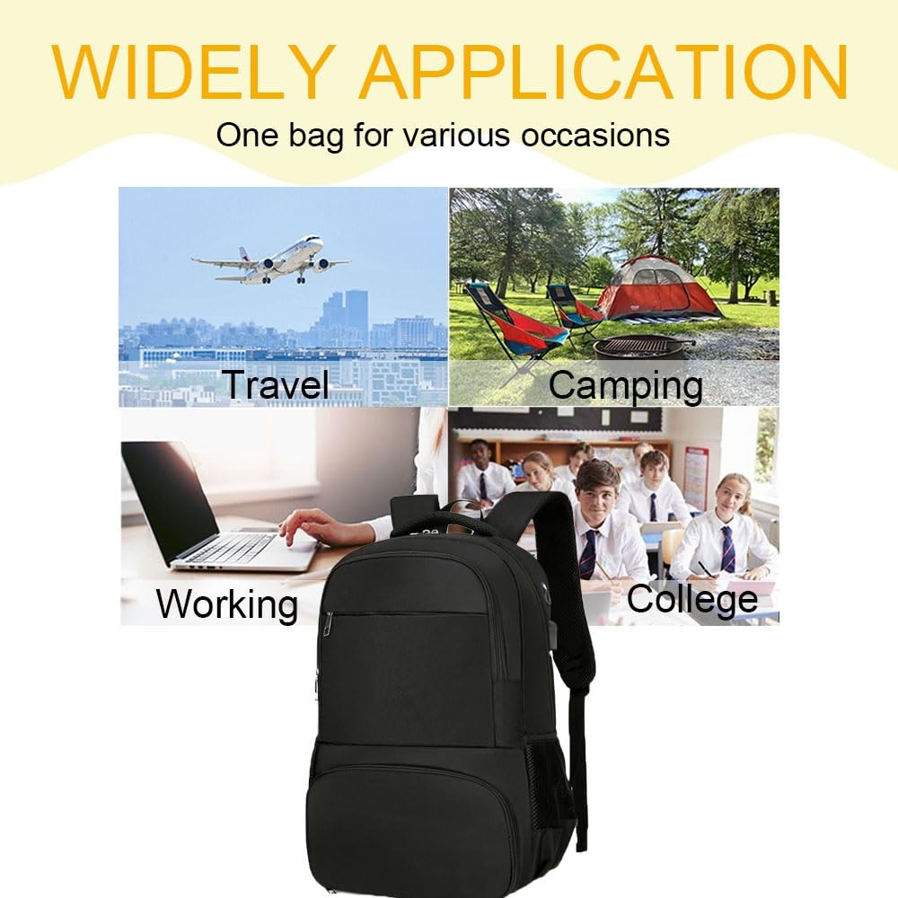 Large Capacity 17″ Laptop Backpack with Cooler, USB Charging, Anti-Theft Design