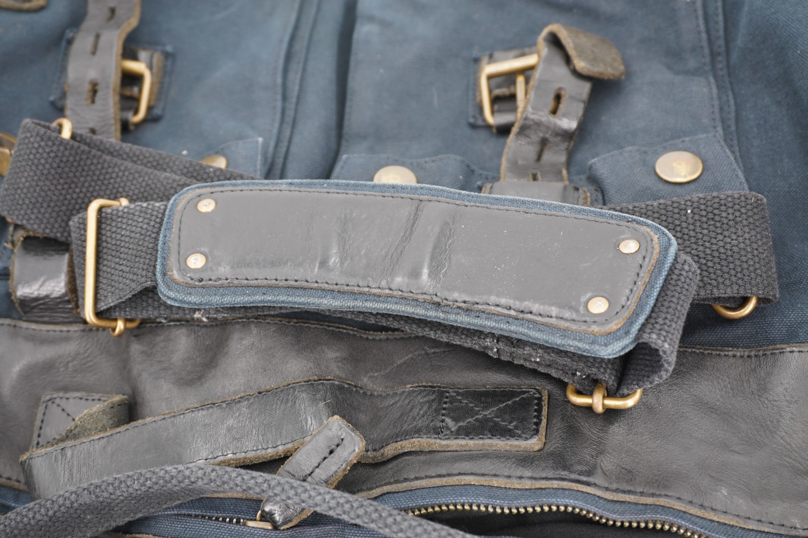 MINT | $845 BELSTAFF OVERNIGHT CANVAS LEATHER SATCHEL MALENOTTI NAVY CARRYALL