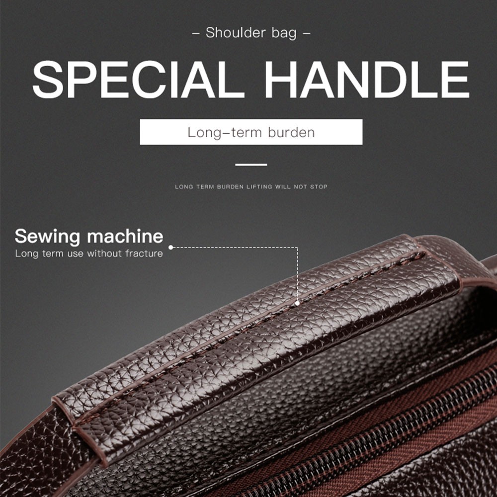 Laptop Shoulder Bag Zipped Document Messenger Briefcase Work Travel Office Strap