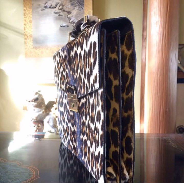 Prada Leopard Print Briefcase Unused