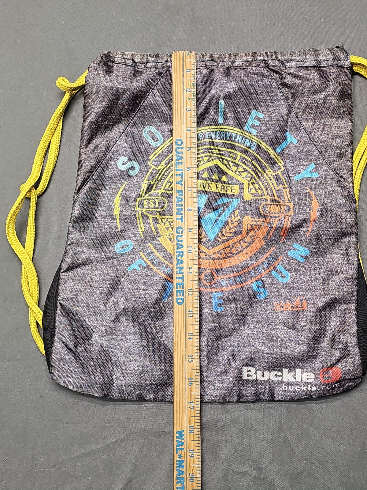 Buckle Drawstring Backpack “Society Of The Sun”