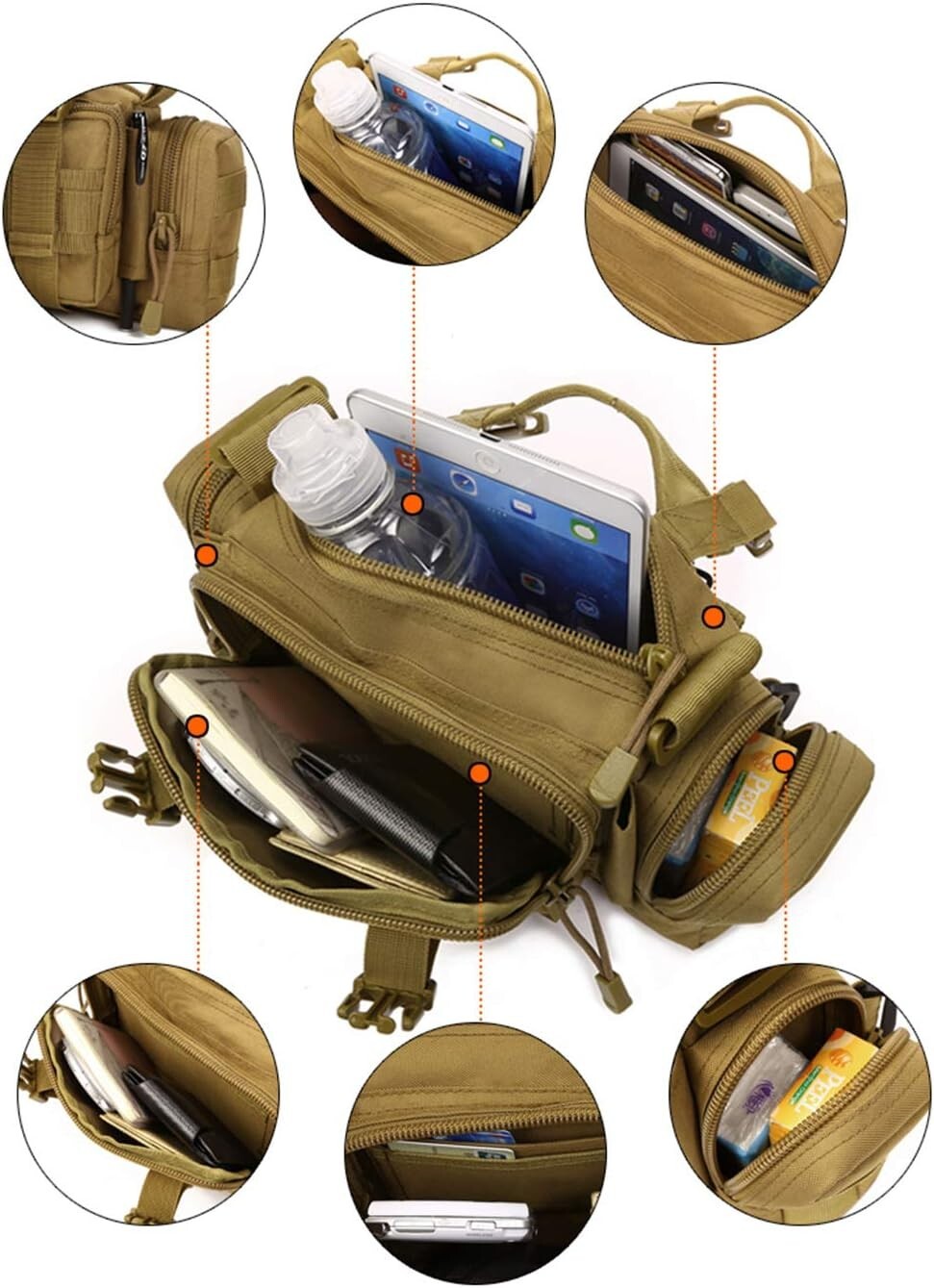 Tactical Waist Pack Molle Pouch Deployment Bag Utility Outdoor Camping Hiking
