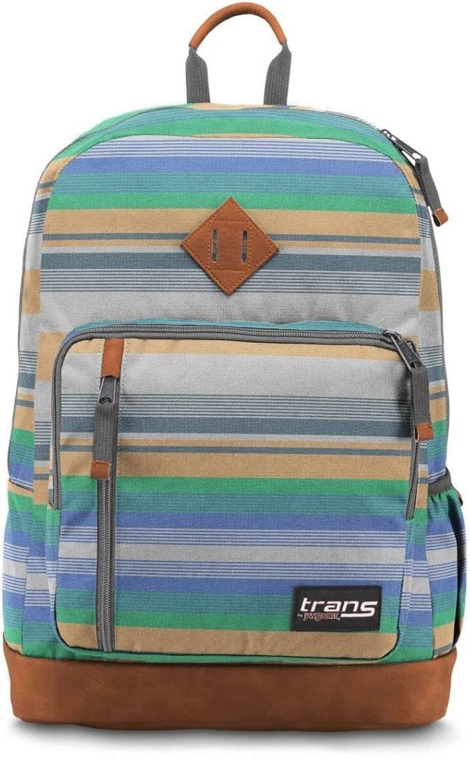 JanSport Trans 18″ Dakoda Daypack w/ 15″ Laptop Sleeve – Variegated Grey Striped
