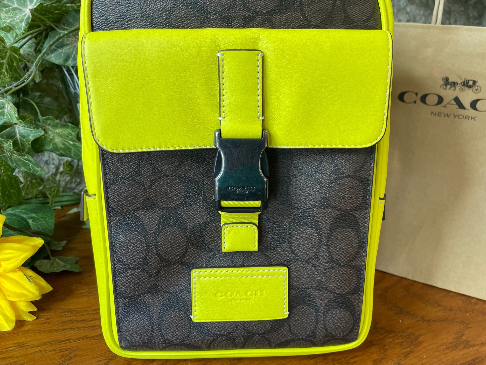 NWT COACH SIGNATURE TRACK PACK BACKPACK CL432 ONE STRAP HANDBAG BAG SLING PURSE