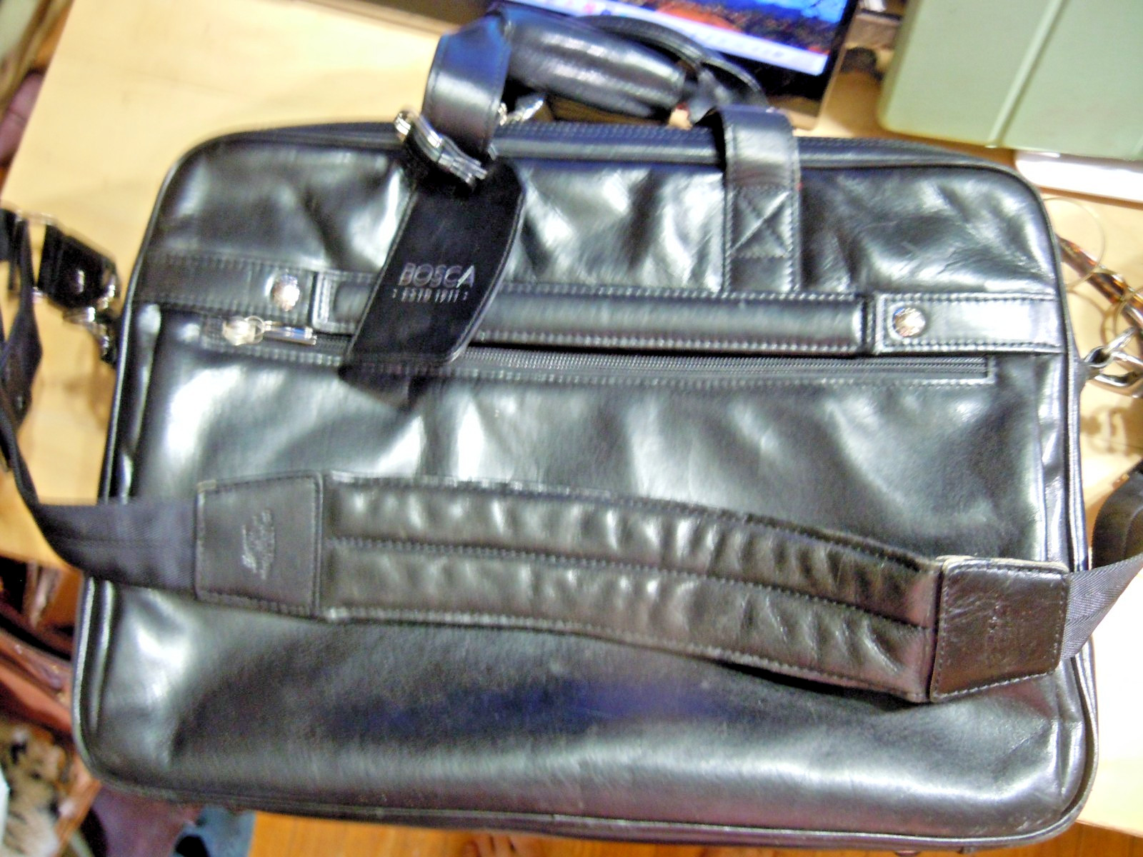 Bosca Old Leather/ Stringer Briefcase/ Italian Leather Luxury/ Large Capacity