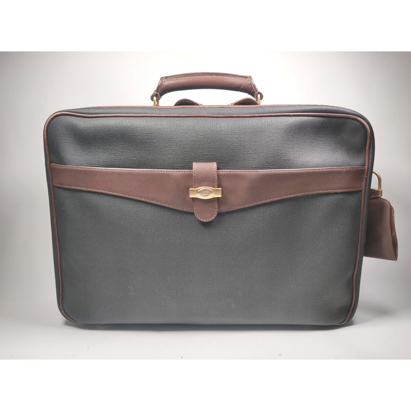 Vintage Dunhill PVC Briefcase Leather Trim Made in Italy 18″ x 12″ x6″